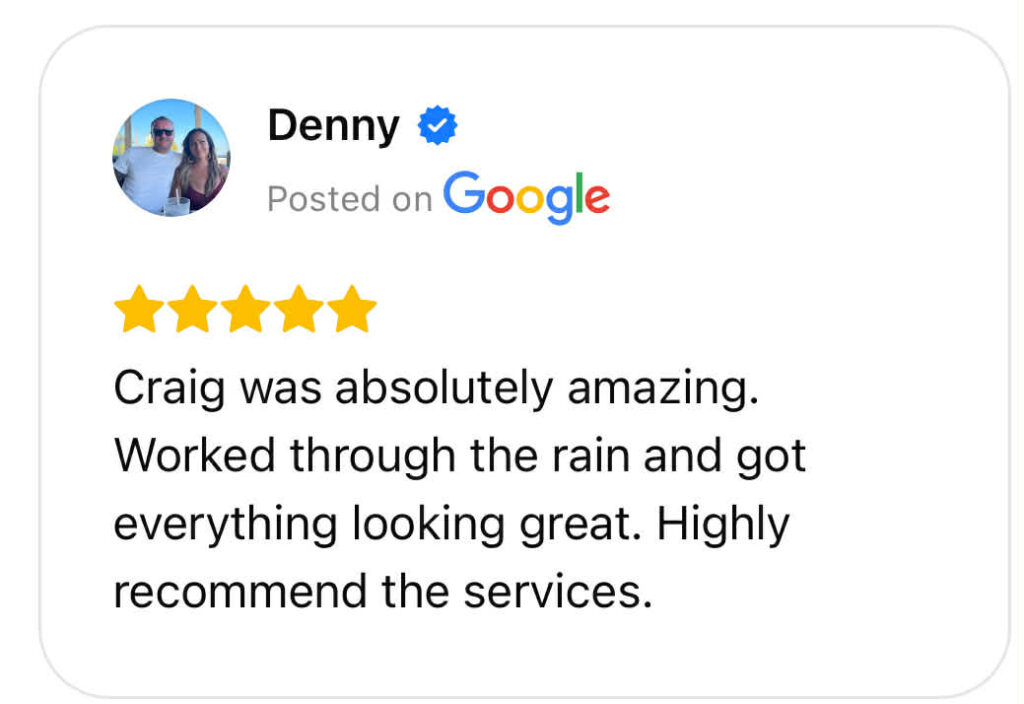 new client said technician Craig was amazing